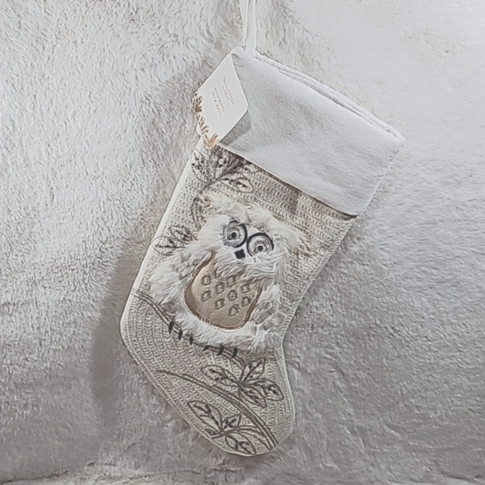 Dillards Trimsetter Owl Handcrafted Stocking